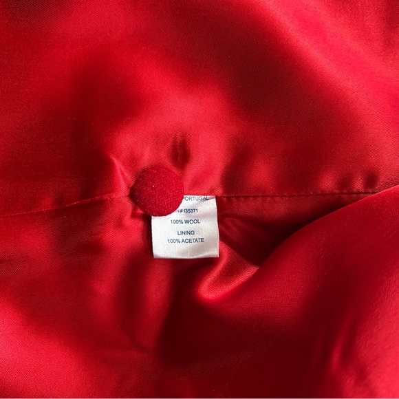 Oscar de la Renta Girls’ Solid Red Dressy Wool Coat, Size 8 - Picture 9 of 10